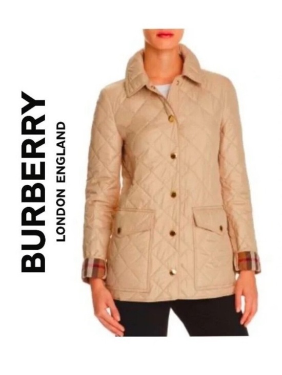 Burberry Jackets & Blazers - BURBERRY WESTBRIDGE TAN QUILTED JACKET sz M